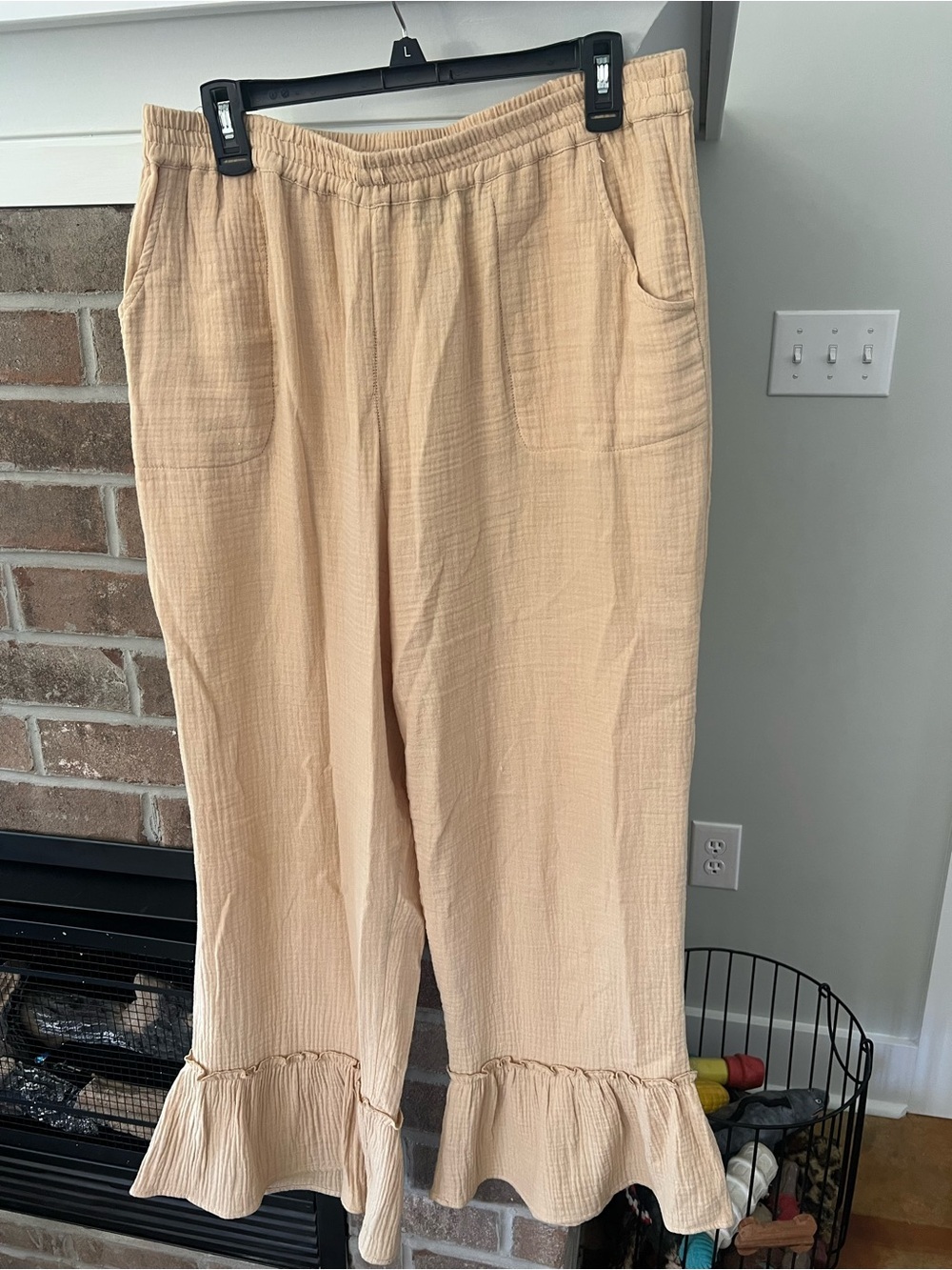 Attitudes by Renee Peach Elastic Waist Wide-Leg Pants